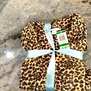 Charter Club Fleece cheetah pj set